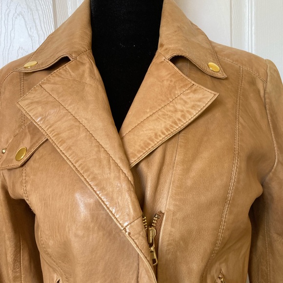 DANIER:  Genuine Leather Jacket - tan - Picture 3 of 14